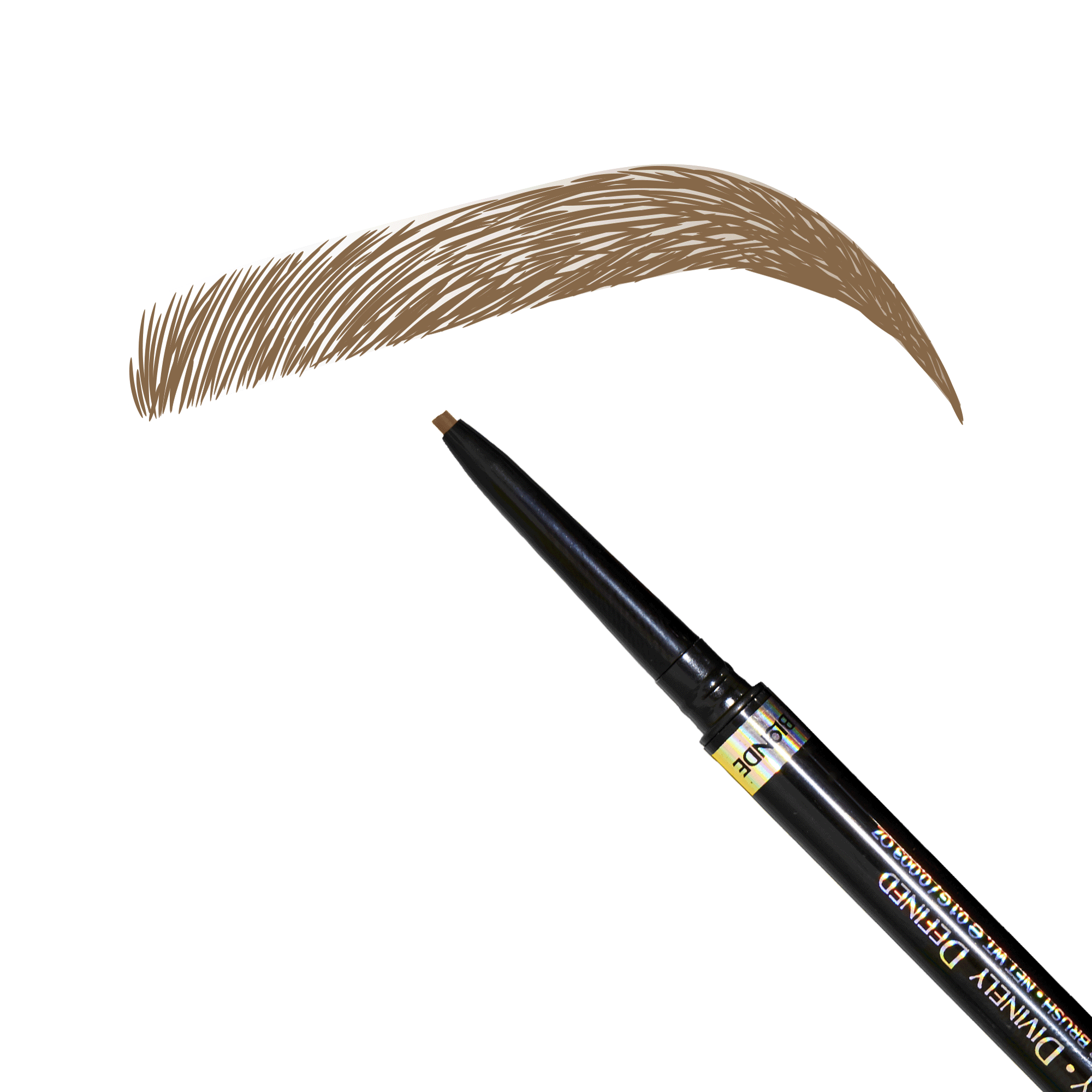 Mo-Beauty Shop's Divinely Defined Ultra-Fine Tip Brow Pencil + Brush in the Blonde shade.