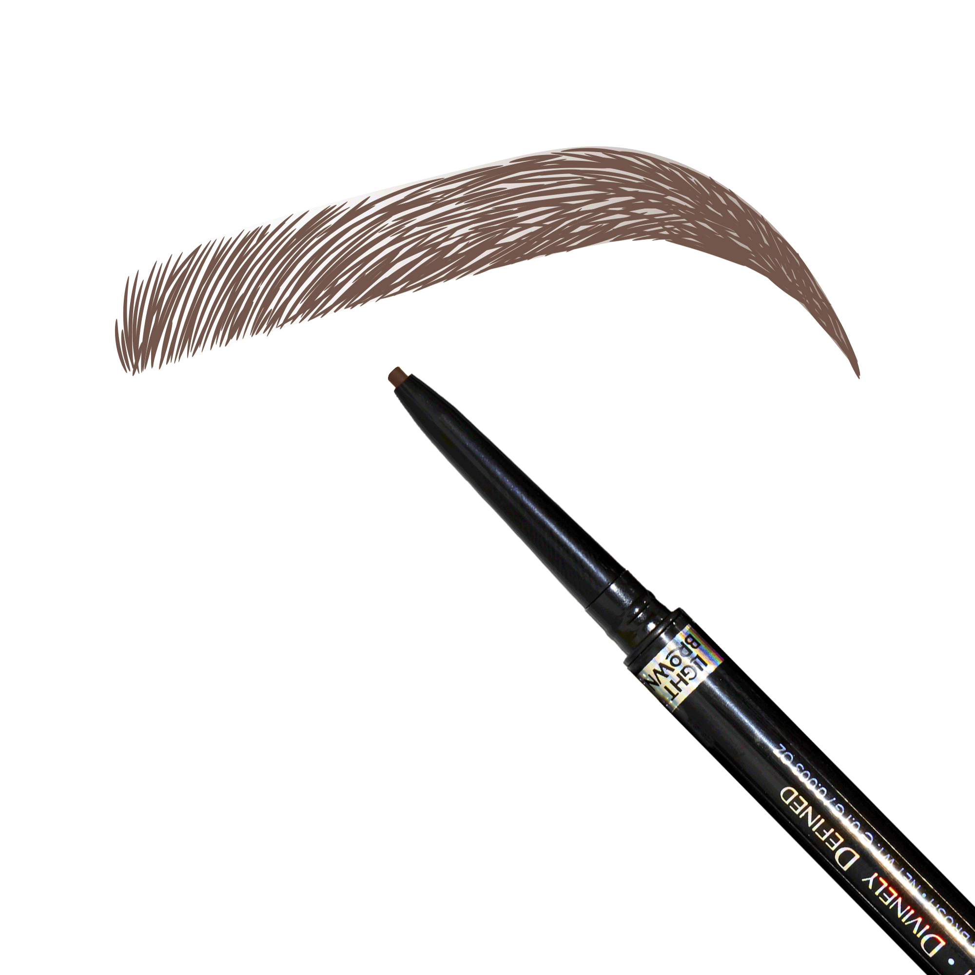 Mo-Beauty Shop's Divinely Defined Ultra-Fine Tip Brow Pencil + Brush in the Light Brown shade.