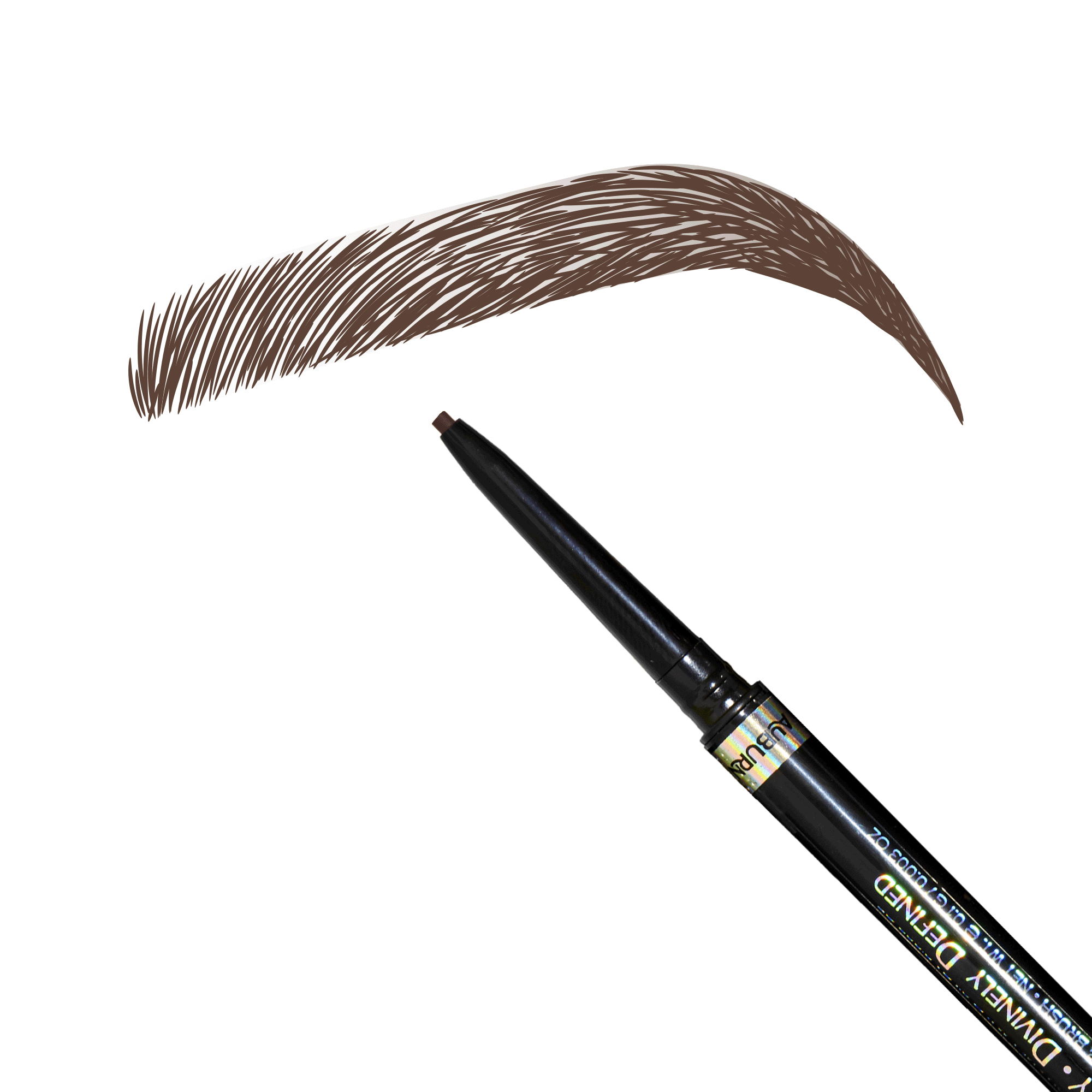 Mo-Beauty Shop's Divinely Defined Ultra-Fine Tip Brow Pencil + Brush in the Auburn shade.