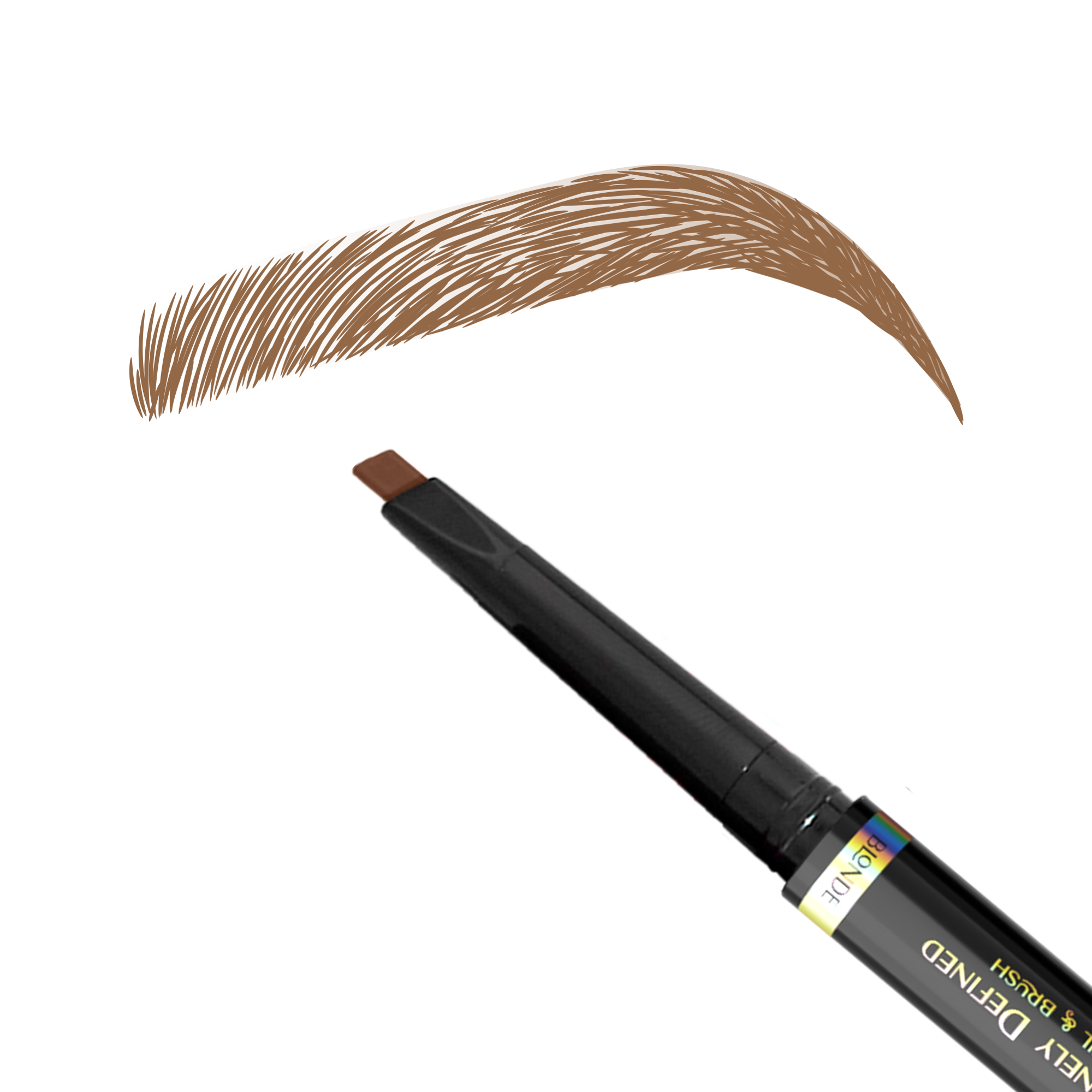 Mo-Beauty Shop's Divinely Defined Thick, Angled Tip Brow Pencil + Brush in the Blonde shade. 