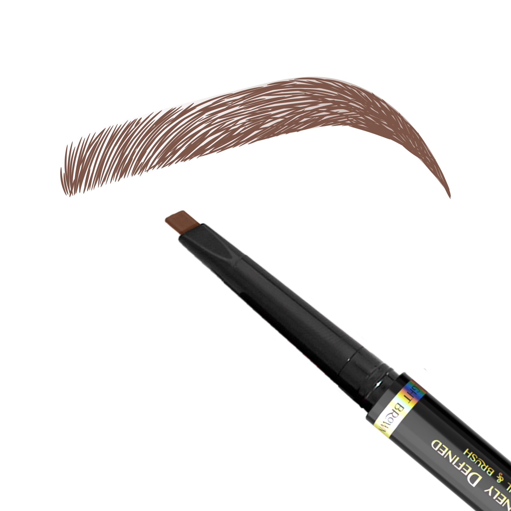 Mo-Beauty Shop's Divinely Defined Thick, Angled Tip Brow Pencil + Brush in the Light Brown shade. 