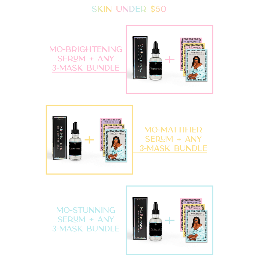 Skin Under $50: Mo-Brightening Serum + Any 3-Mask Bundle