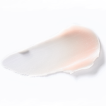 Swatch image of Mo-Beauty Shop's Sheer Conditioning Lip Balm, showcasing the sheer coloring with just a hint of pink.